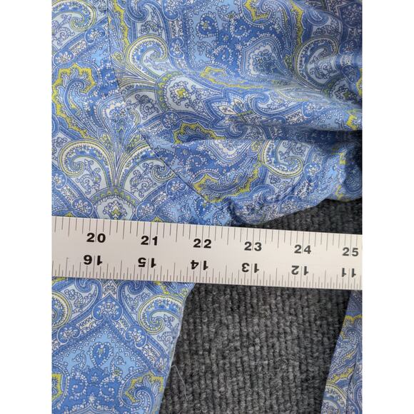 Robert Graham Mens Button Up Dress Shirt Size M Blue Paisley Print Silk Trim - Picture 4 of 13